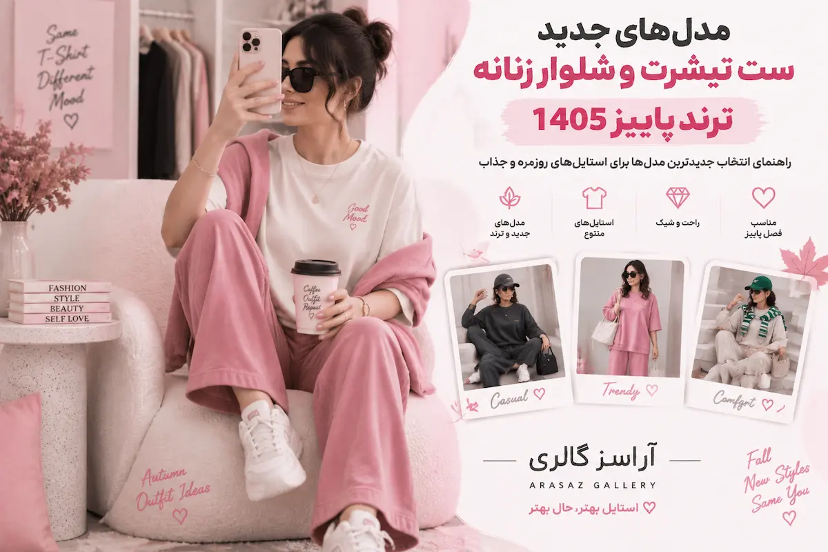 مدل‌های جدید ست تیشرت و شلوار زنانه پاییز ۱۴۰۵