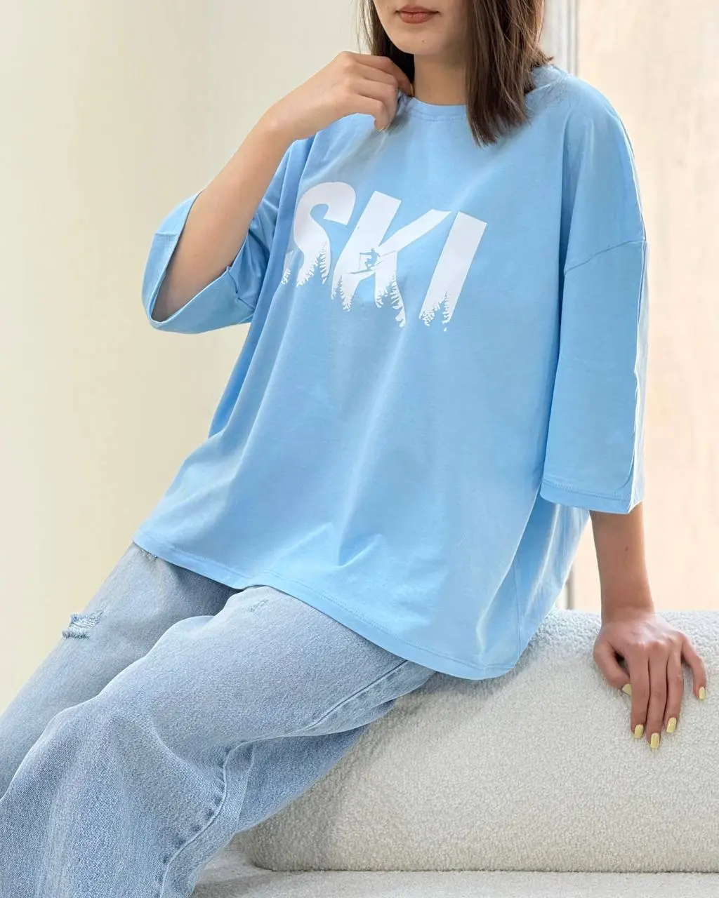 تیشرت باکسی اسکی