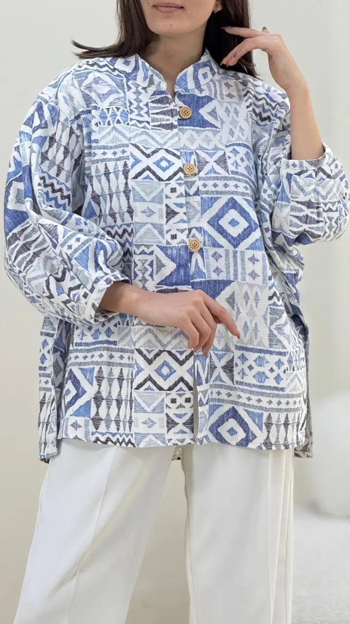 شومیز باکسی طرحدار