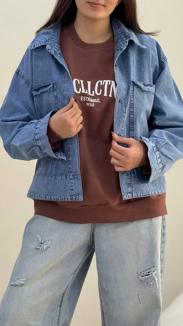 کت جین ساده