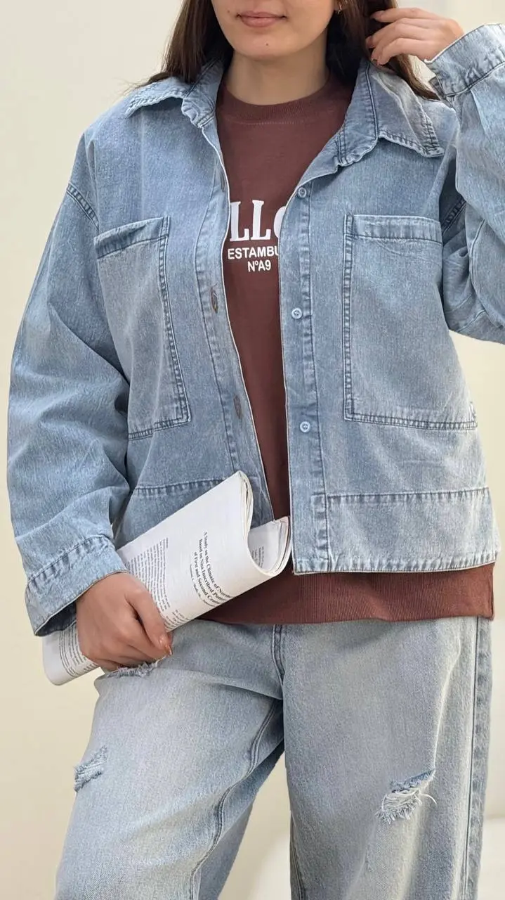 کت جین ساده