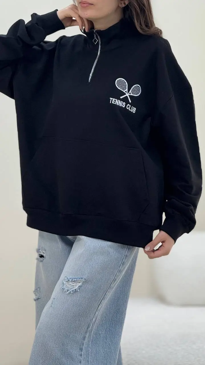 سویشرت نیم زیپ تنیس
