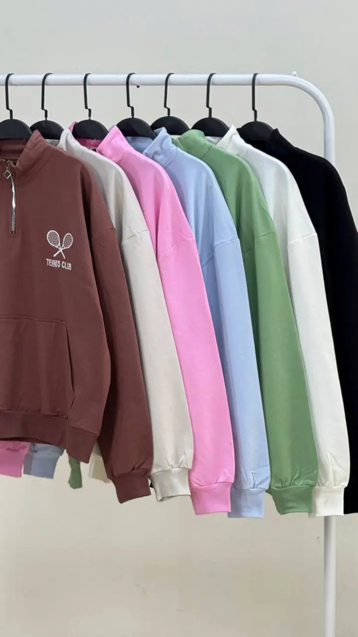 سویشرت نیم زیپ تنیس