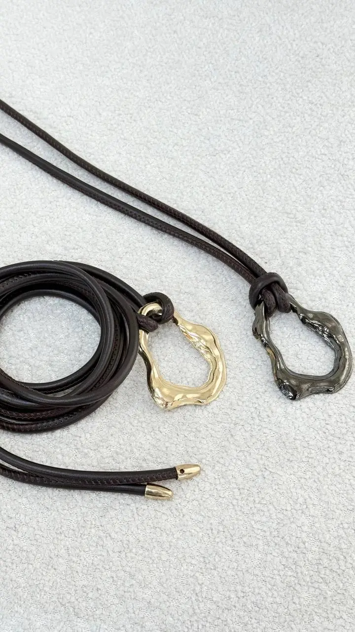 کمربند گره ای چرم