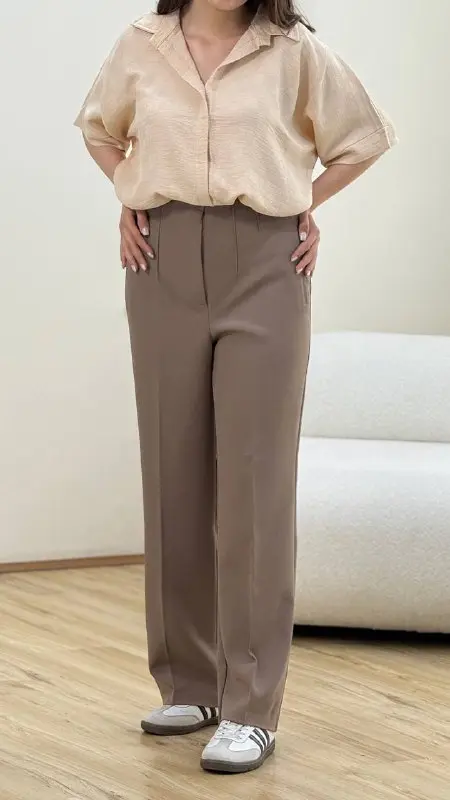 شلوار بگ کمر ساده