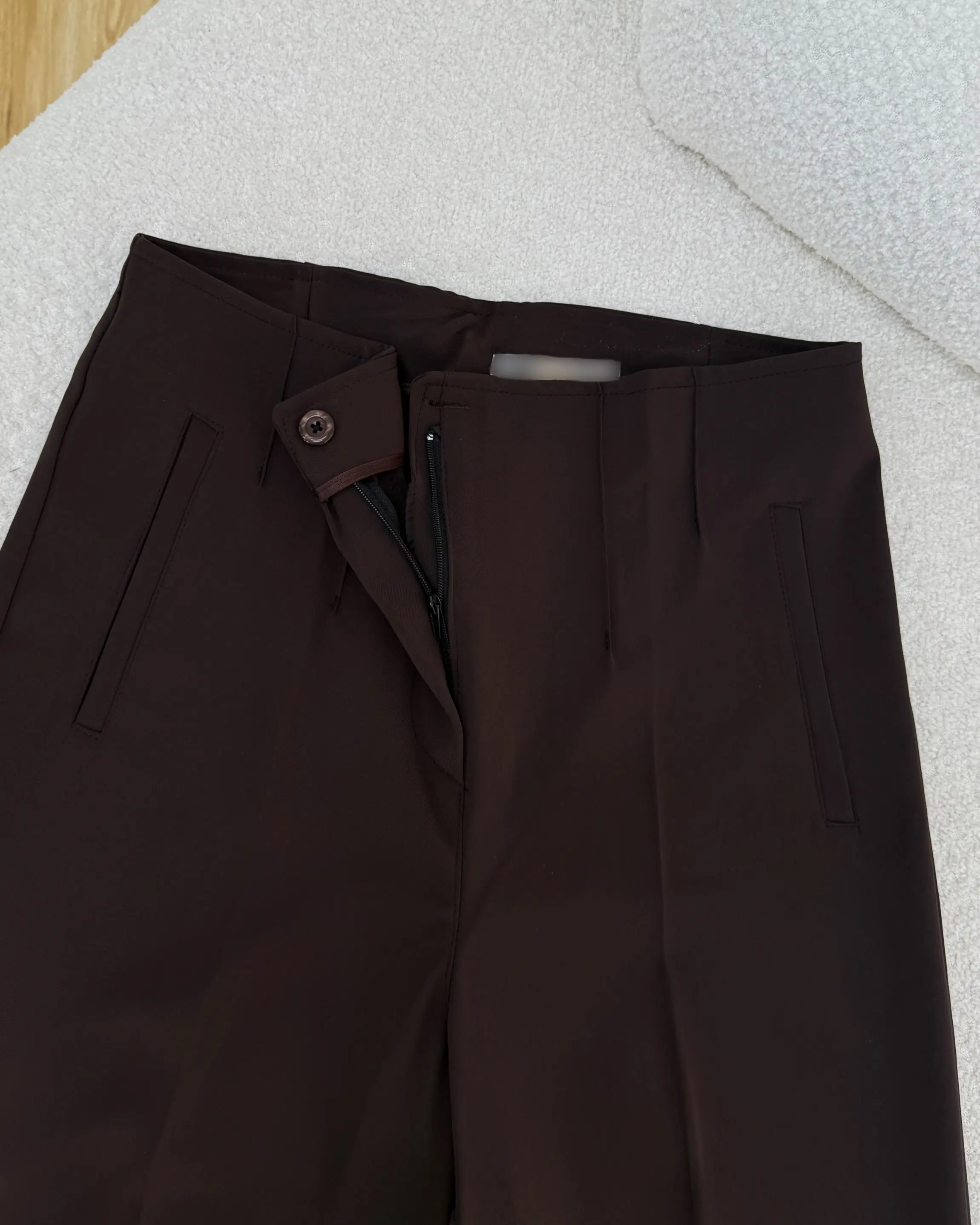 شلوار بگ کمر ساده کرپ زارا