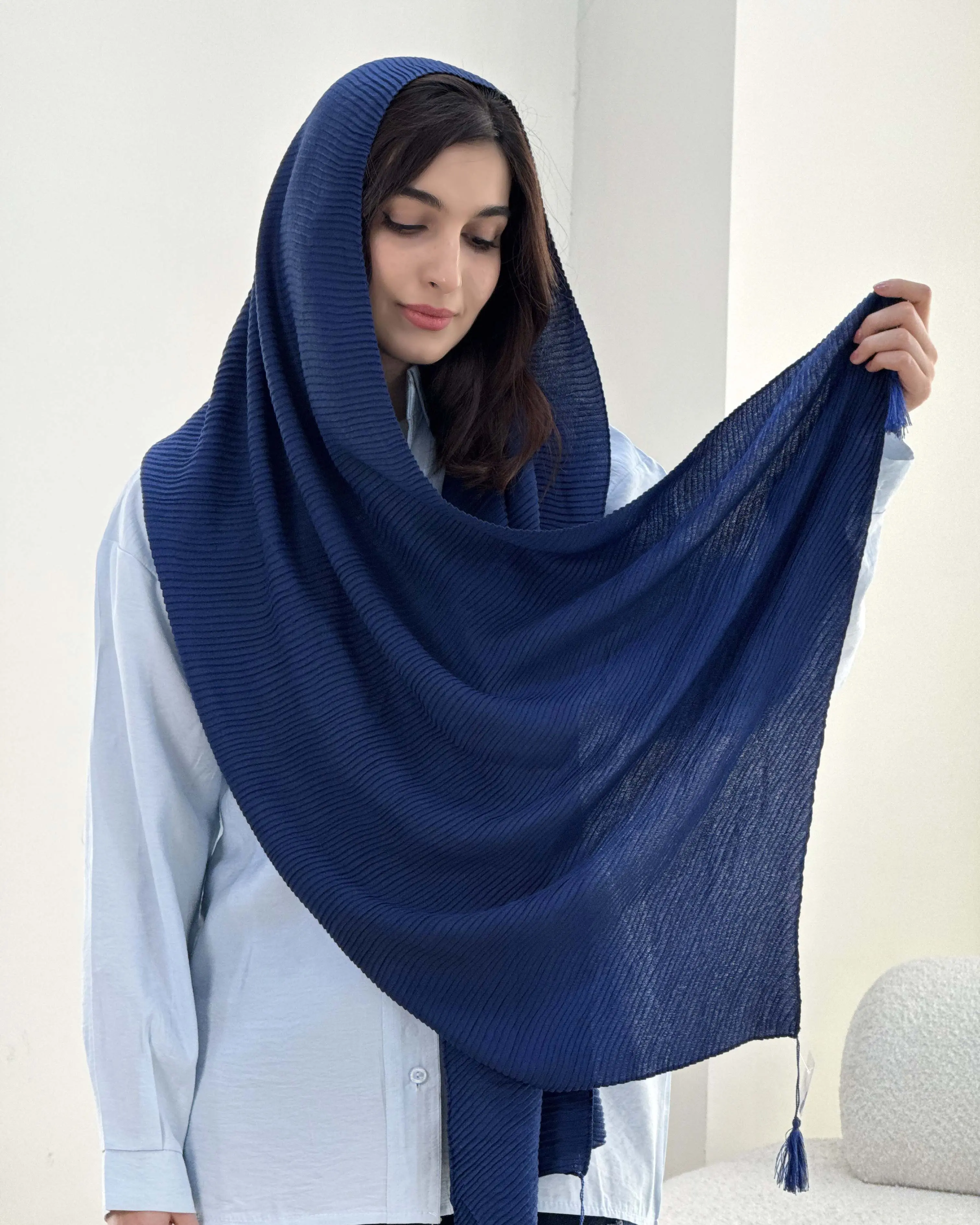 شال ساده پلیسه