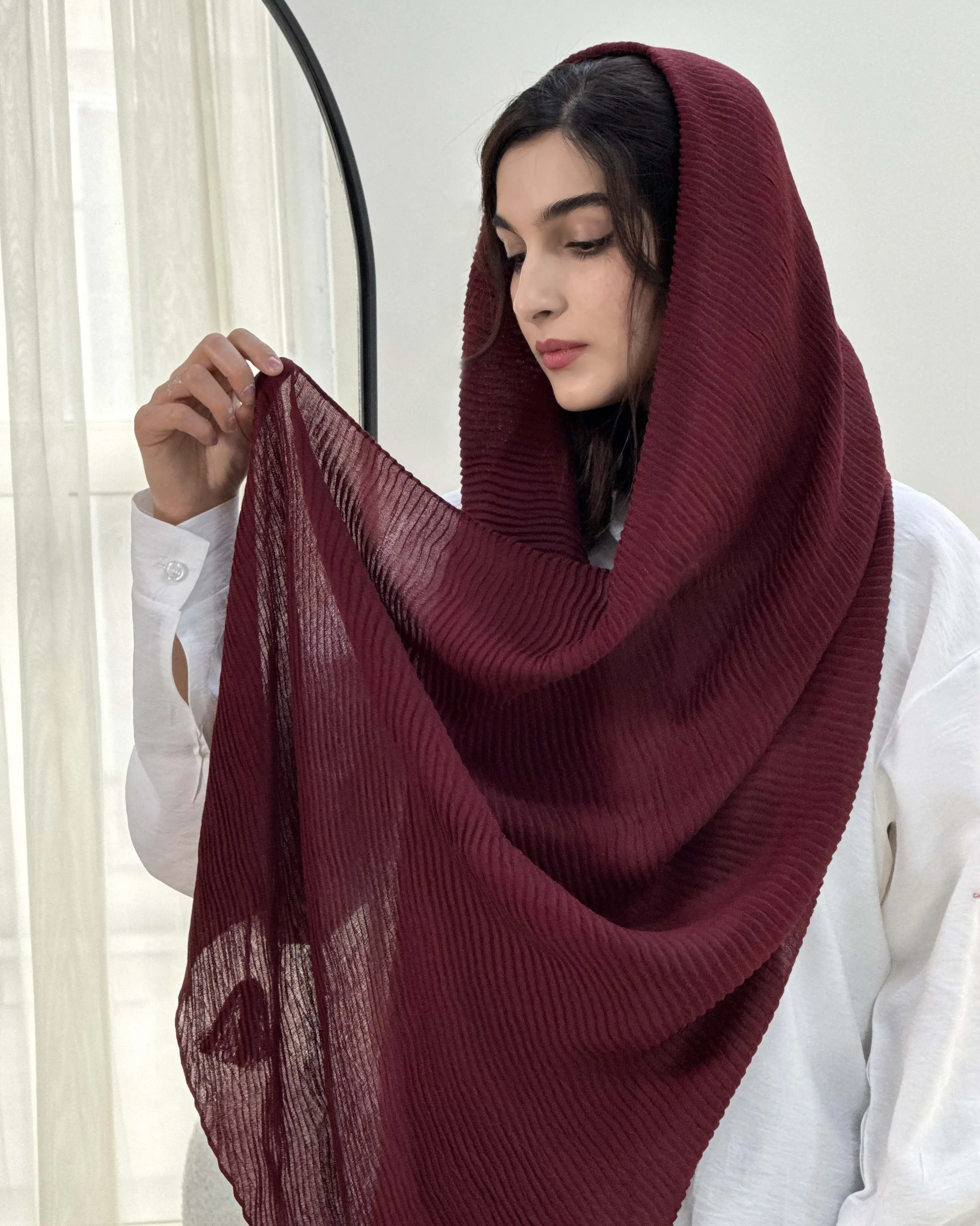 شال ساده پلیسه