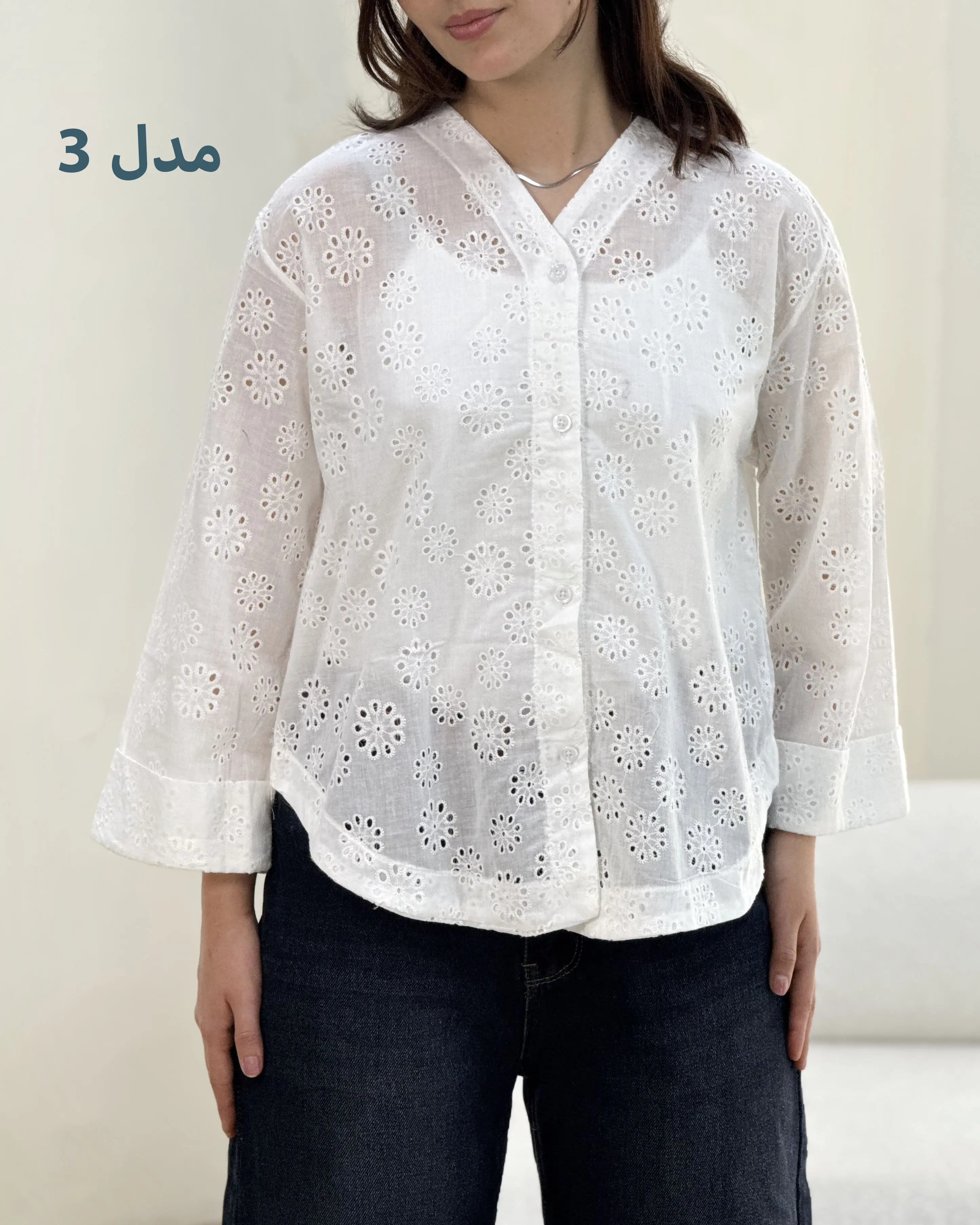 شومیز نسیم سوزن دوزی