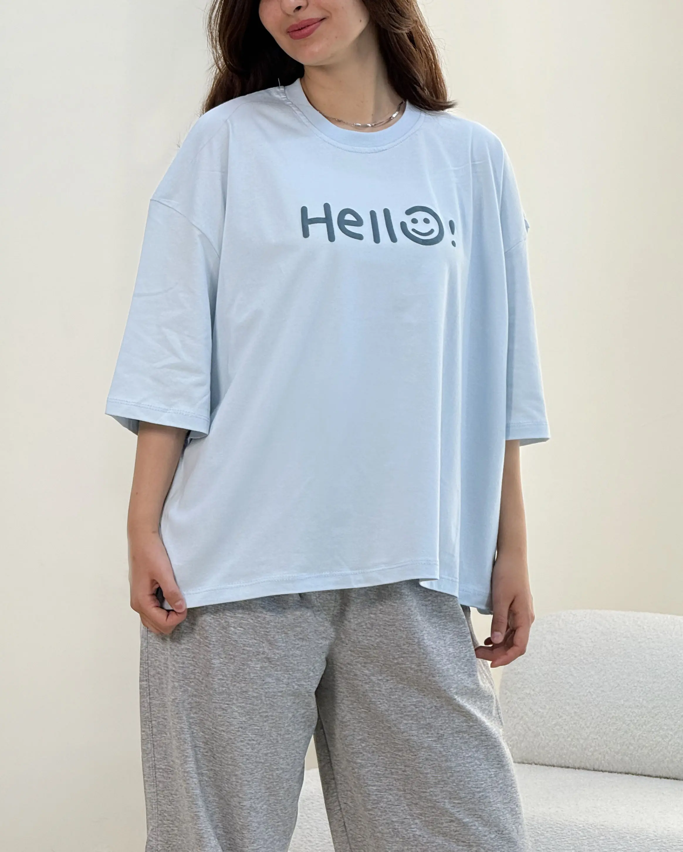 تیشرت باکسی هلو