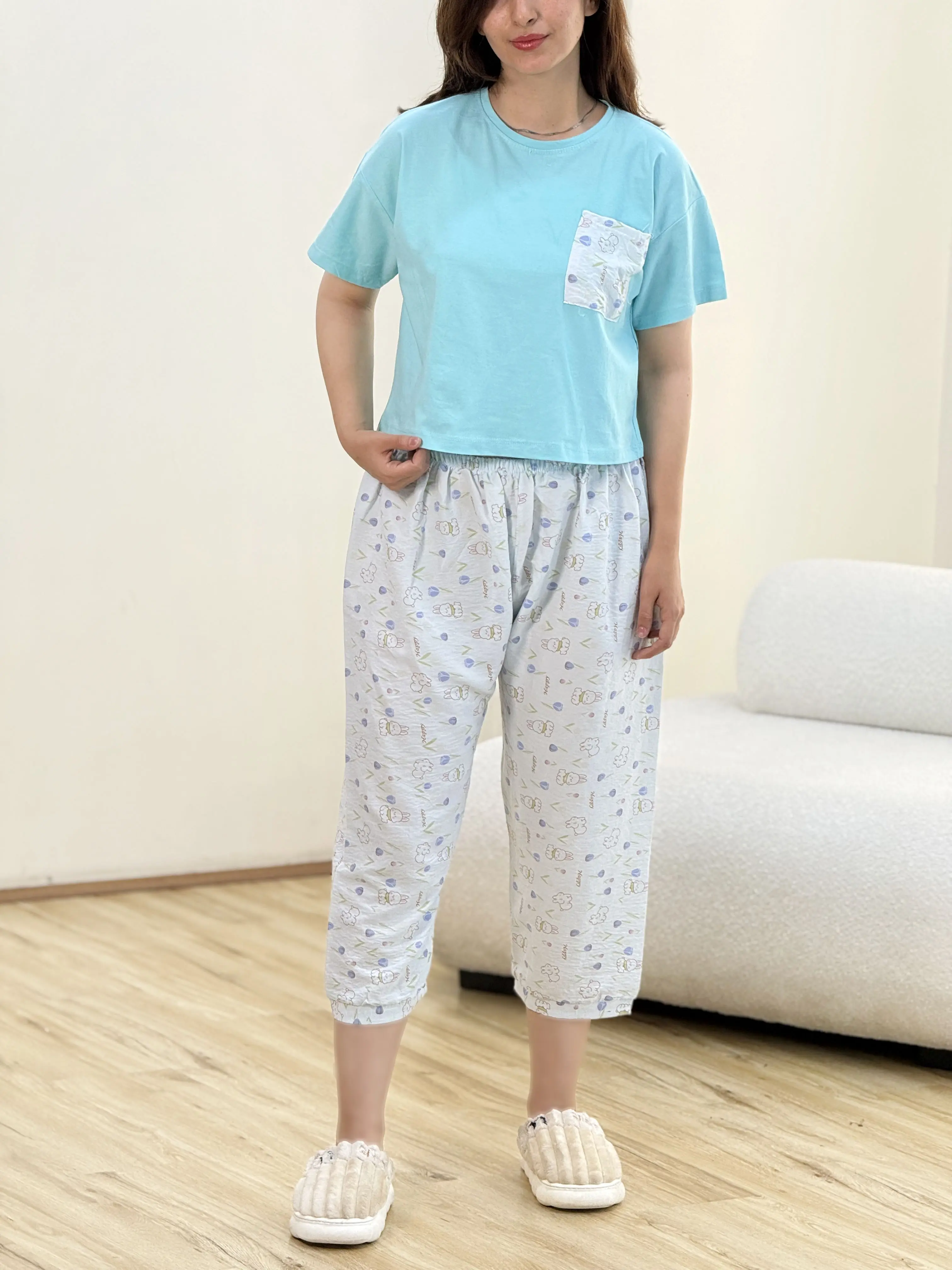 ست کراپ شلوارک عروسکی